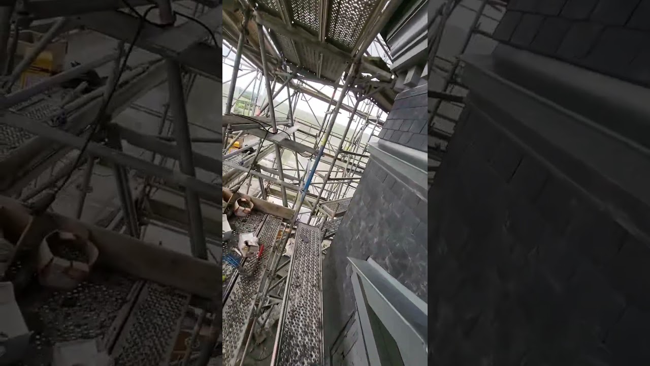 Rénovation du clocher de l'église Saint Jean à #lamballe #patrimoine  #Couvreur #zinguerie #shorts