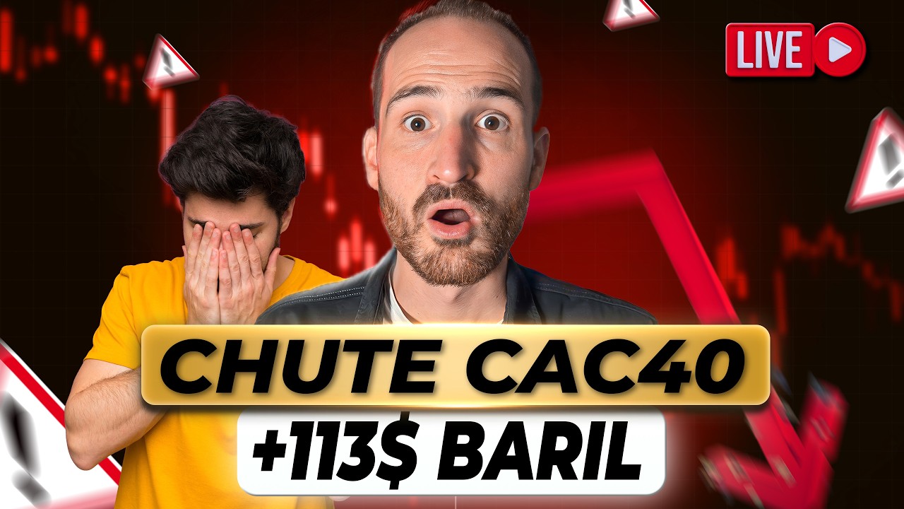🔴 RECHUTE des marchés | Baril à +113$ | Comment investir ? (Analyse en Direct)