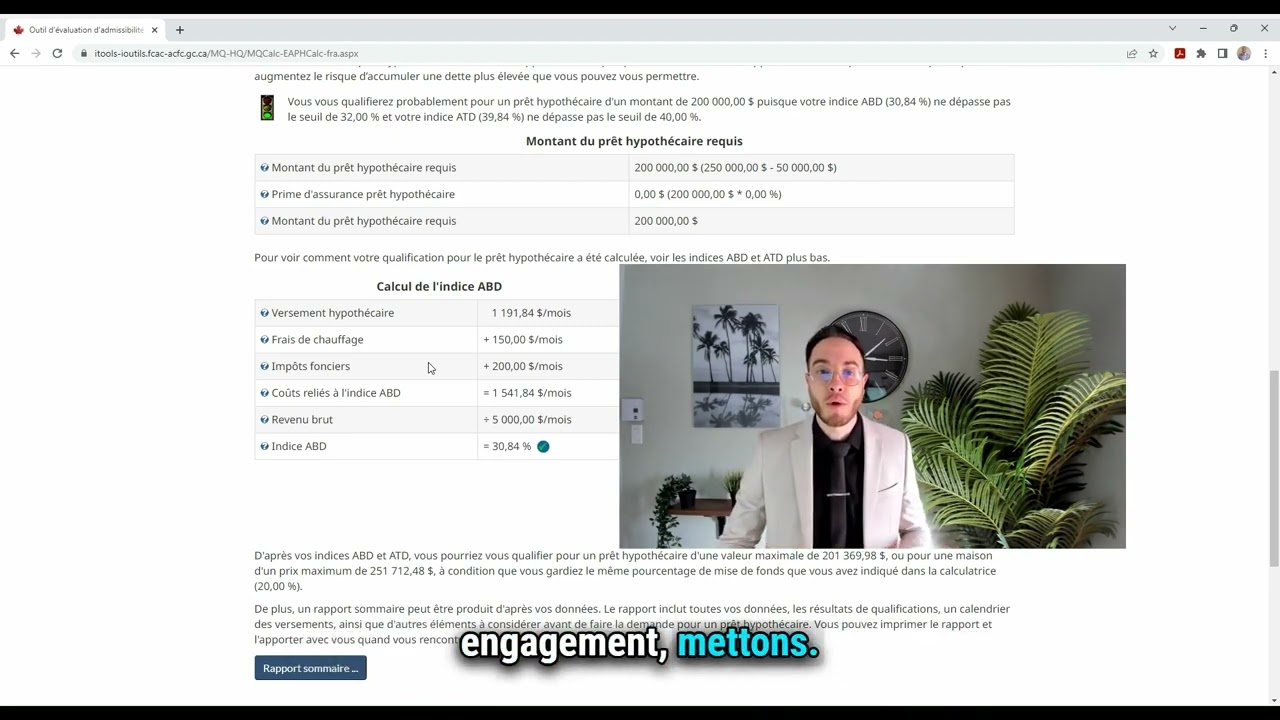 Le calcul des ratios d'endettement