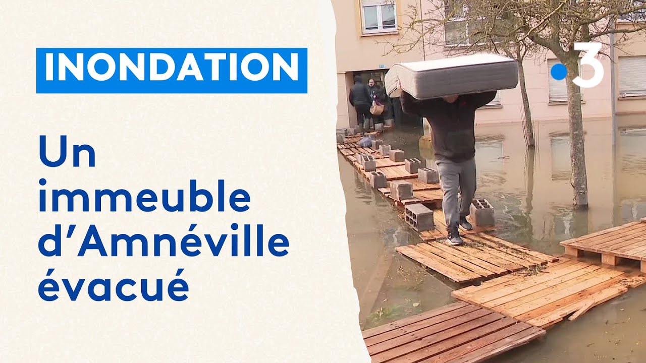 Inondations en Moselle : un immeuble d'Amnéville éavcué