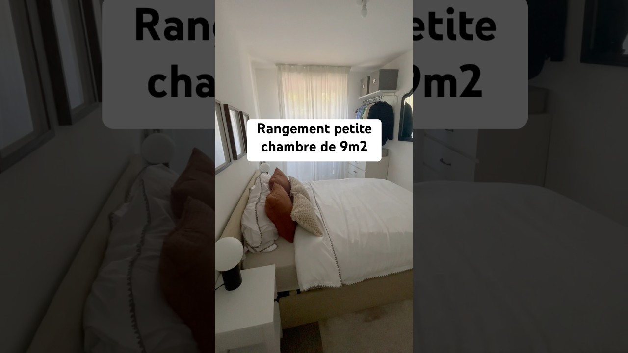 Je te montre comment j’ai aménagé, organisé et rangé ma petite chambre de 9m2 ! #rangement #chambre