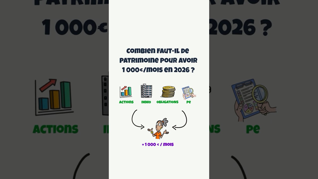 Combien faut-il de patrimoine pour avoir 1 000 €/mois en 2026 ? 💰📊