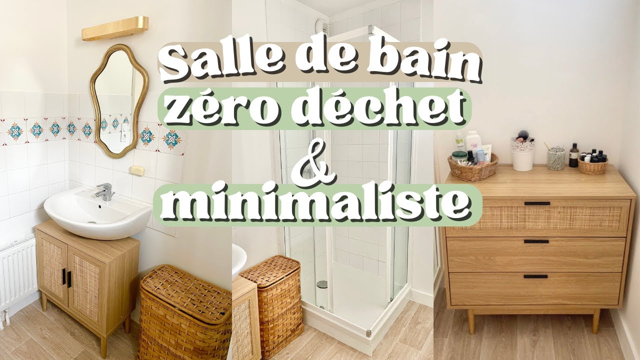 Ma salle de bain MINIMALISTE & ZERO DECHET 🌿 Mes alternatives, cosmétiques durables & réutilisables