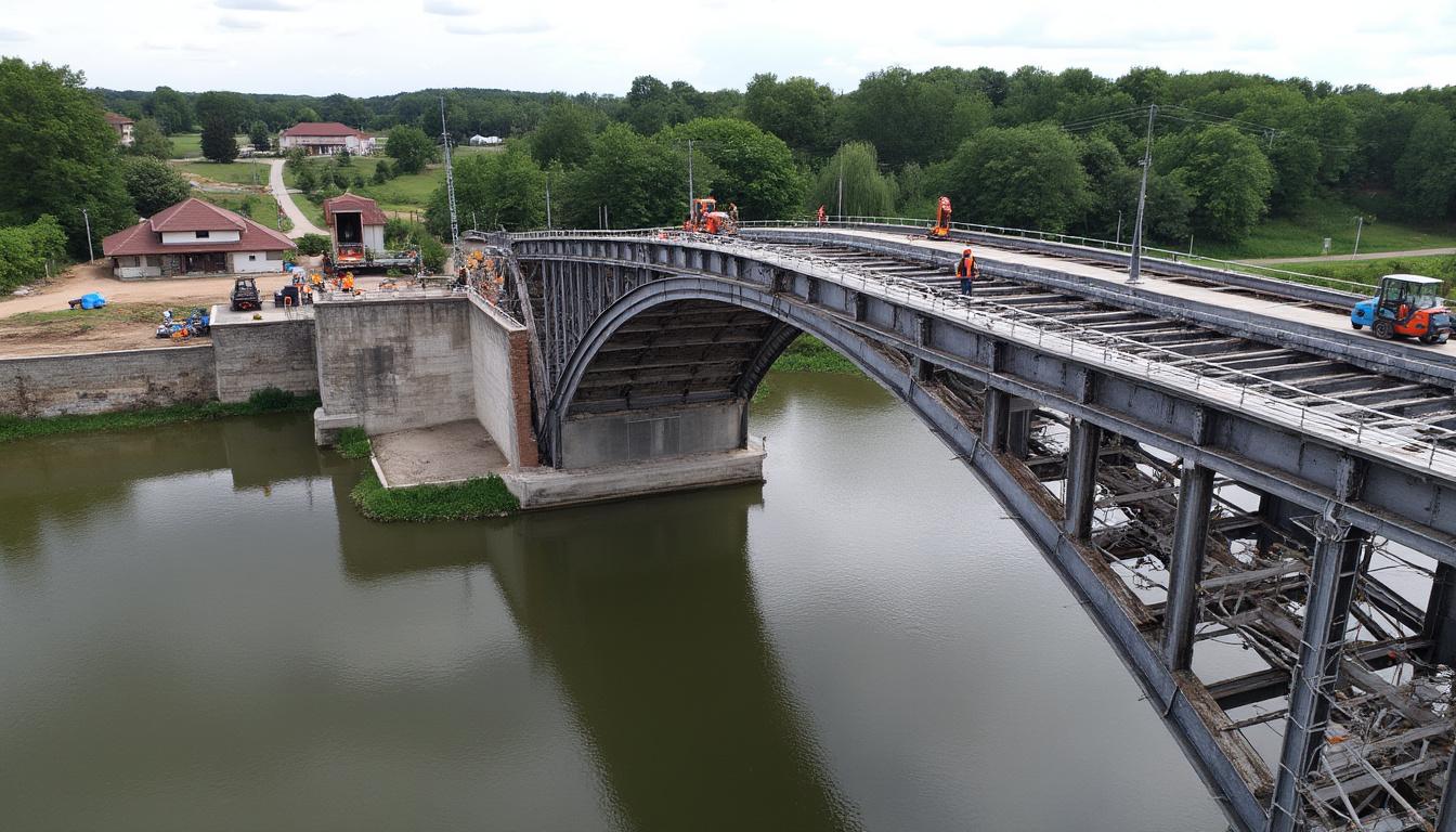suivez l'avancement des travaux de reconstruction du pont sur la seille à thézey-saint-martin en meurthe-et-moselle, une étape clé pour améliorer la mobilité locale.