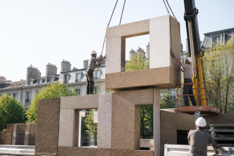 À Bordeaux, un projet immobilier innovant prend vie grâce à un assemblage modulaire de béton d’argile façonné en atelier